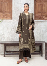 LSM Lakhany Printed Pashmina 3 Piece Unstitched Suit LSM25PP D-LG-SG-0039-B